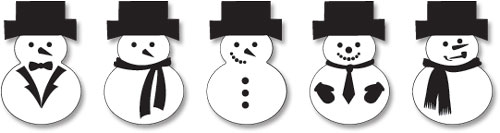 Snowman-Shaped Cruzin Caps