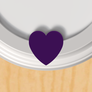 Heart-Shaped Caps - Purple