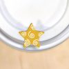 Star-Shaped Caps - Gold Swirl