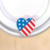 Heart-Shaped Caps - USA Flag