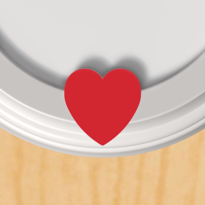 Heart-Shaped Caps - Red