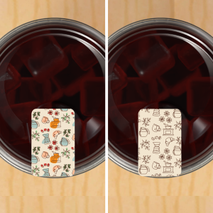 Cafe & Retro Mix Rectangle - 1.5 x 1 inch cap